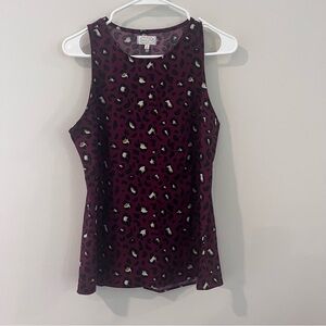 Mudpie Women’s Blouse Animal Print Sleeveless Elegant Small